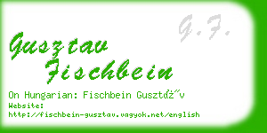 gusztav fischbein business card
